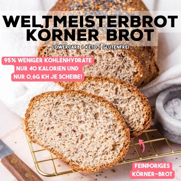 Weltmeisterbrot von Soulfood LowCarberia I LowCarb-Ernährung, Keto, Glutenfrei, High Protein